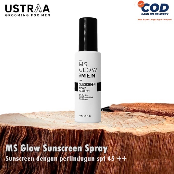 ORIGINAL Sunscreen Spray MS GLOW FOR MEN 45++ / Sunscreen Spray Wajah pria / Sunscreen MS Glow For Men