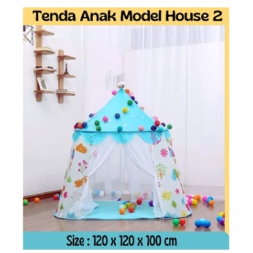 Tenda Anak Model 2 Pintu Warna Warni Tenda Bermainan Anak Tenda Lipat Original