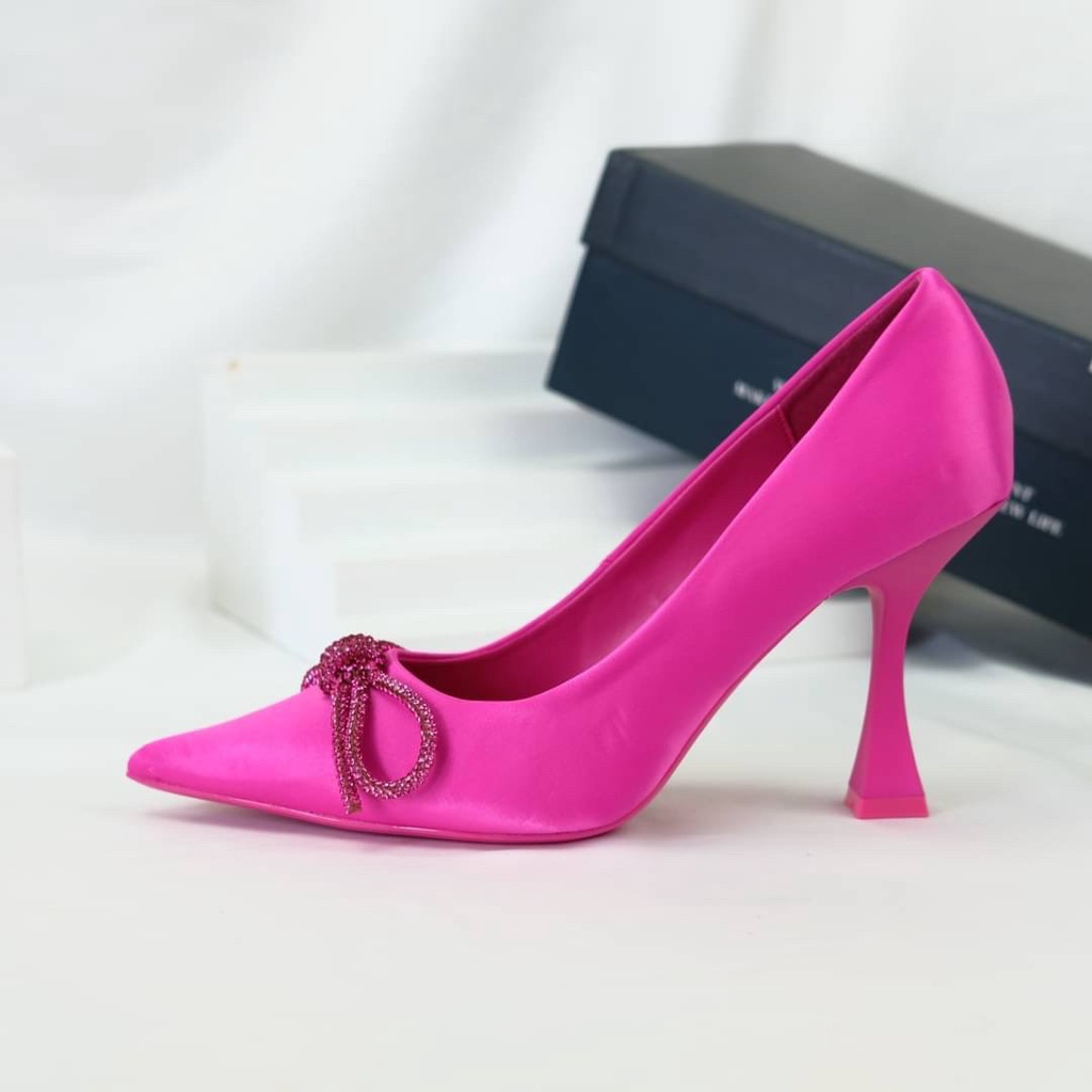 [7.7 Boombastis Sale⚡] - SEPATU WANITA HAK TINGGI HIGH HEELS ZS458 SATIN PREMIUM IMPORT