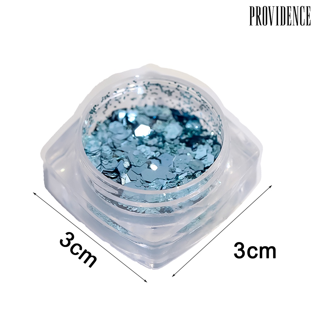 Providence 2Pcs/Set Nail Flakes Mermaid Effect Glitter Blue Sparkly Mix Hexagon Colorful Sequins for Beauty