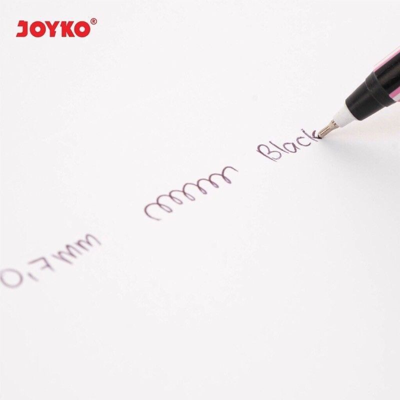 (ISI 12PCS)BALL PEN JOYKO MAZE BP-327 0,7 MM WARNA HITAM•FK GROSIR