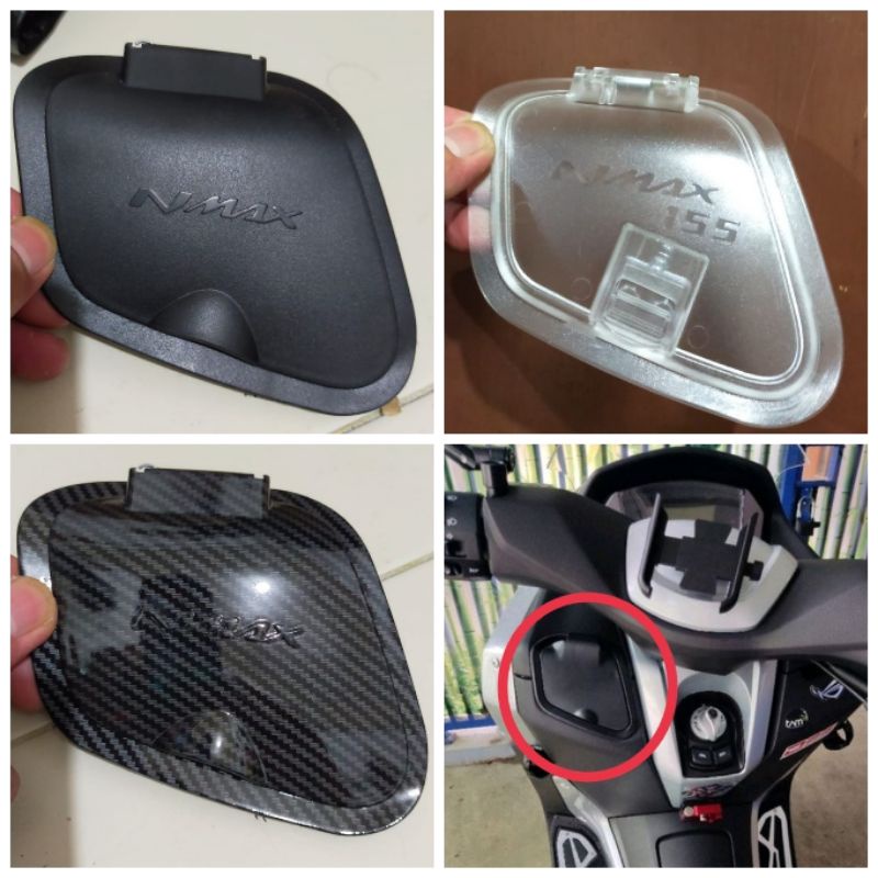 tutup dashboard kiri depan nmax new 2020-2022 cover laci nmax new 2020-2022 tutup bagasi kiri karbon