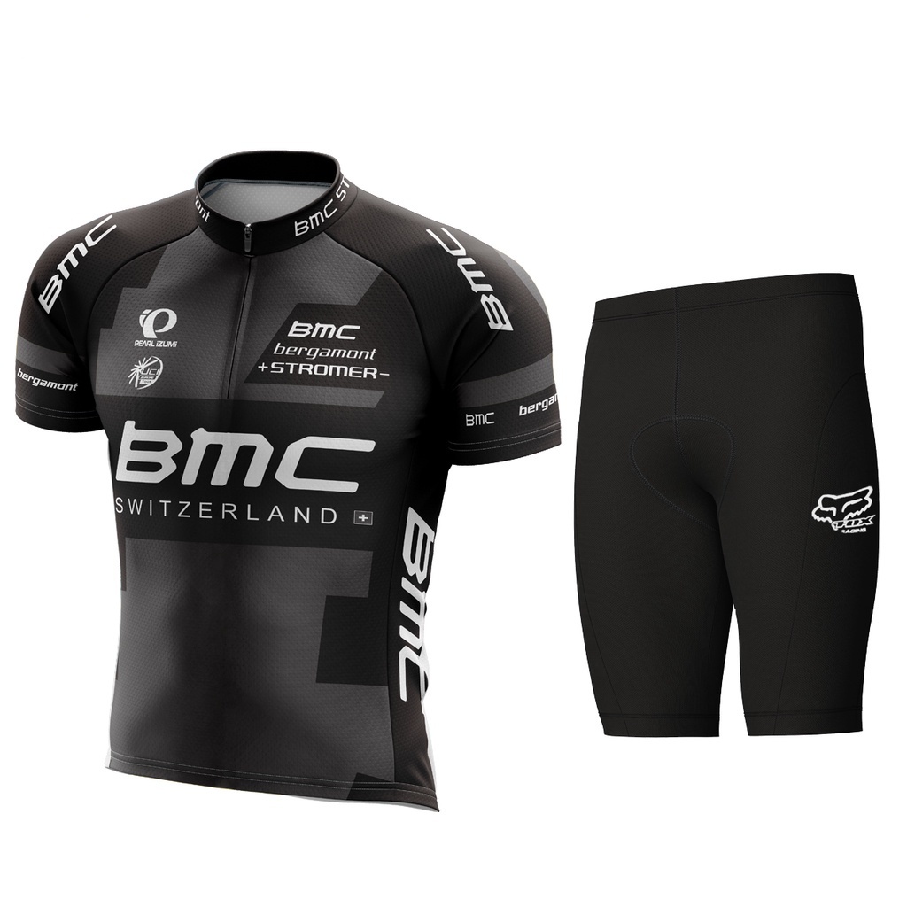 Setelan Kaos Jersey Sepeda dan Celana Sepeda Set BMC MTB Roadbike