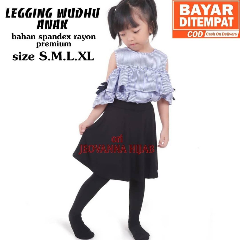 ( BEST SELLER )Legging Wudhu Anak Umur 2-12 Tahun - Celana Legging Wudhu Anak Murah - Grosir Legging