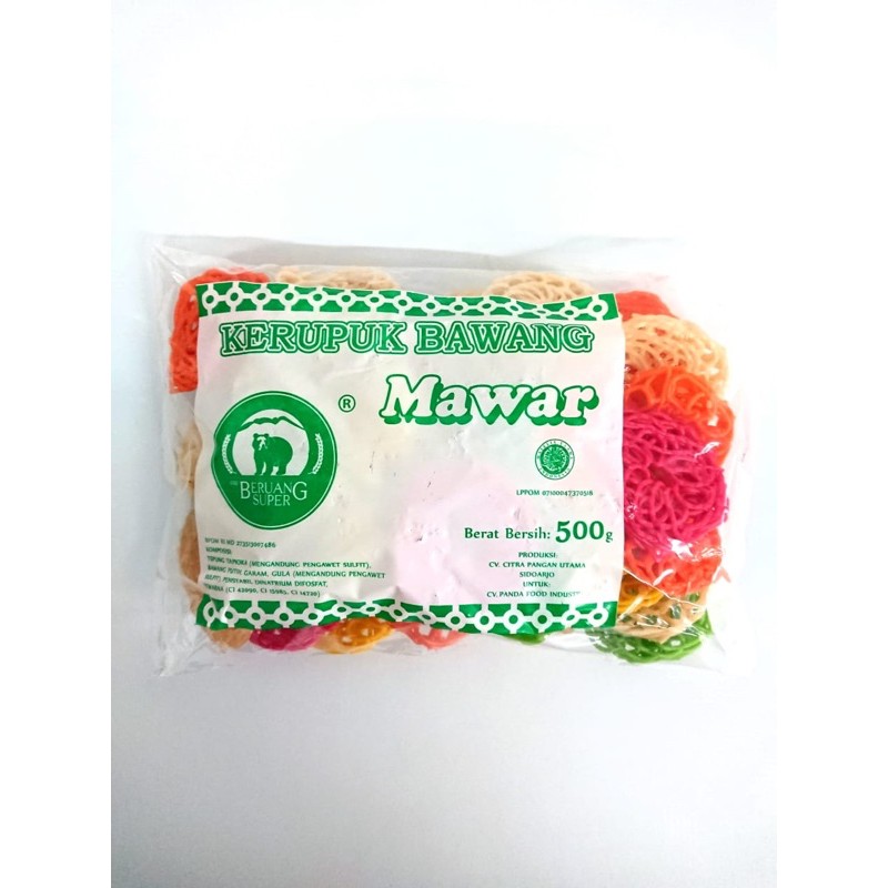 

Kerupuk Bawang Mawar 500Gr