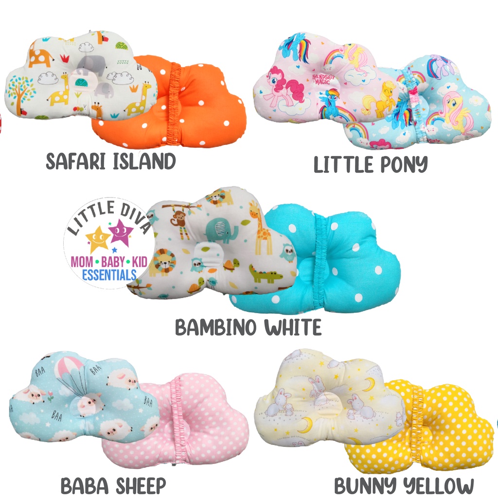 CLOUD PILLOW KARET &amp; NON KARET Bantal Menyusui Bayi Awan Anti Peyang Akachan Pilow Baby Peang Anti geser bansui