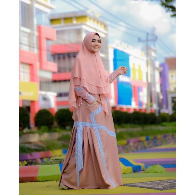 BIG SALE GAMIS KHIMAR SYAR'I ASWAJA PINK BY UMIZAEN 100% ORIGINAL BRANDED