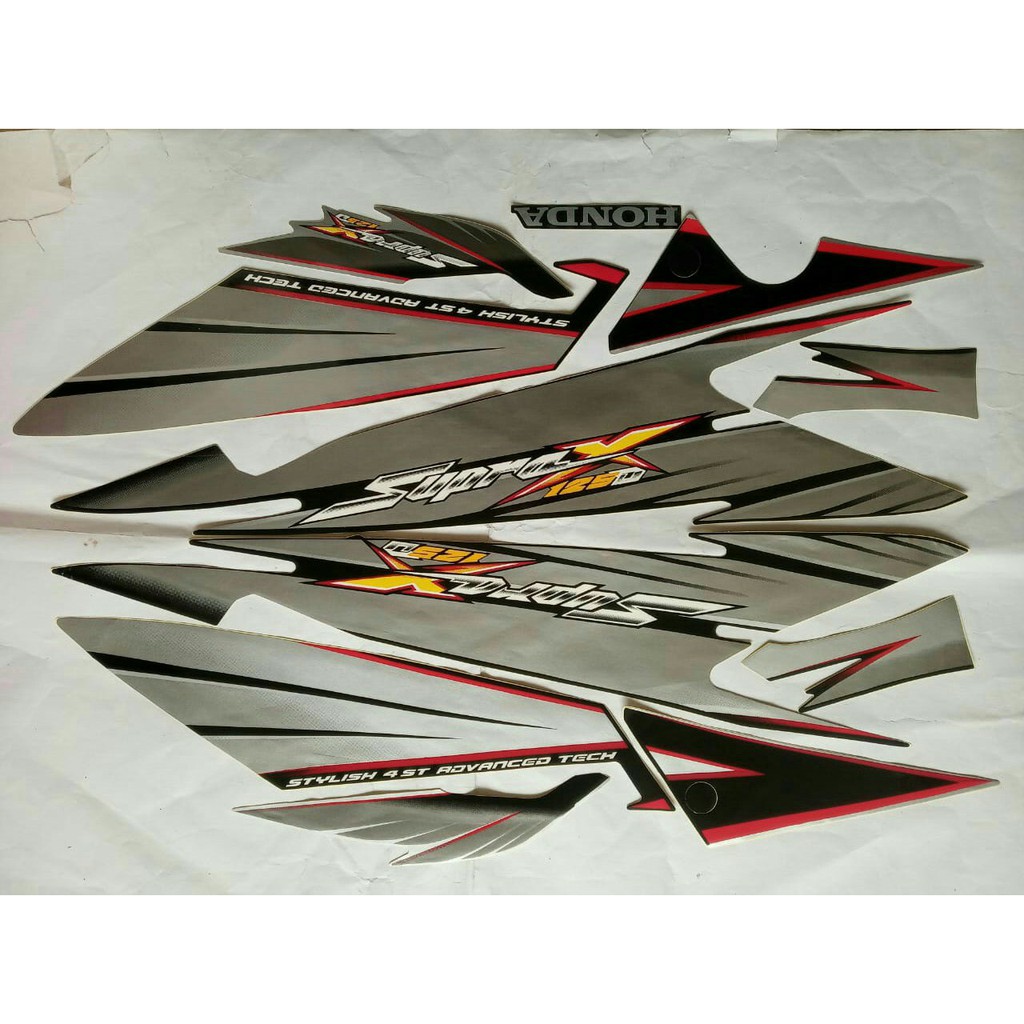 stiker lis body motor honda supra x 125D 2005