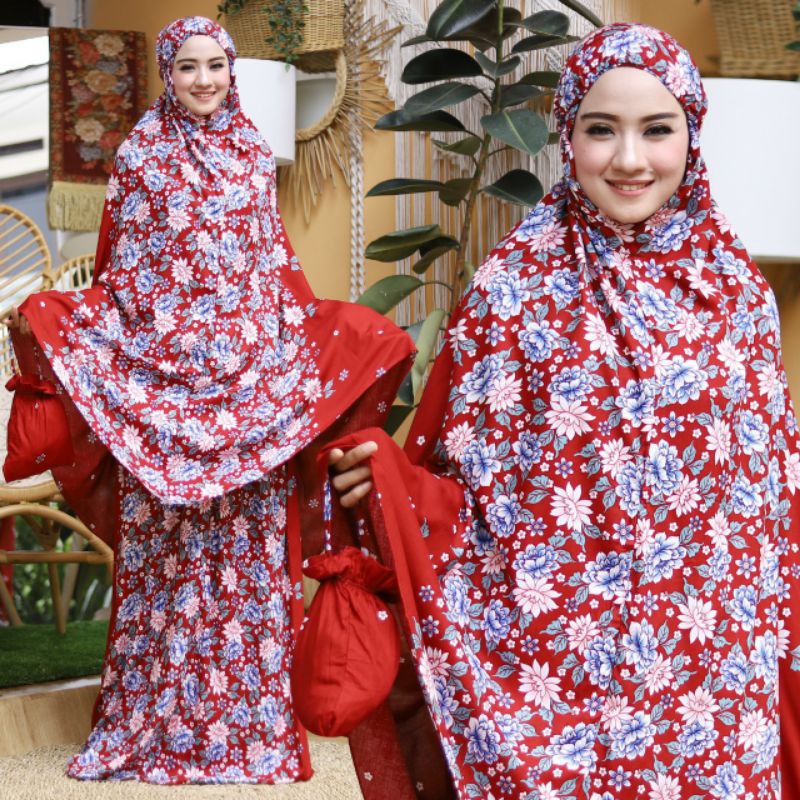 MUKENA DEWASA JUMBO MUKENAH PREMIUM RAYON TRAVEL TRAVELING MURAH TERBARU 2020 2021 GRATIS TAS