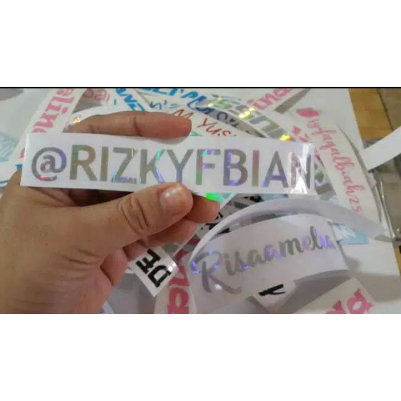 

Cutting Sticker Nama Custom Stiker Hologram B