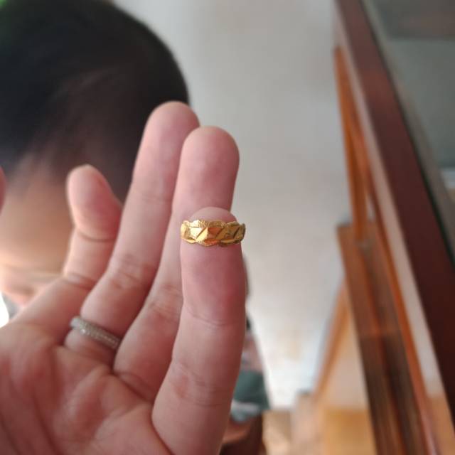 Cincin Anak Emas Asli Muda Berat Setengah Gram /Cincin Murah /Cincin Ready /Cincin Emas Murah Ready