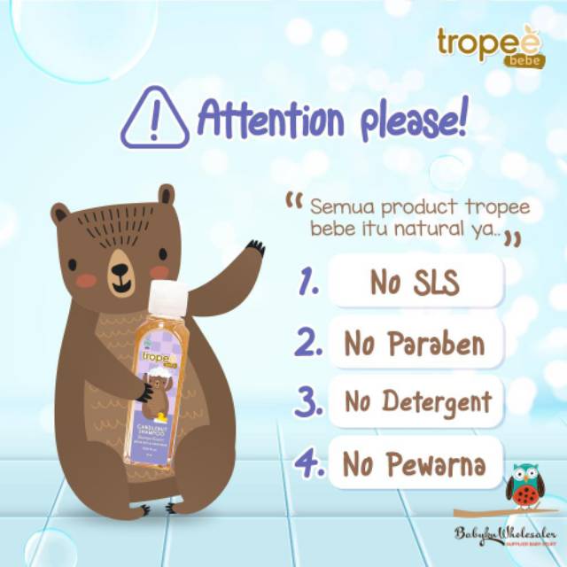 Tropee bebe candlenut shampoo / Shampoo kemiri bayi