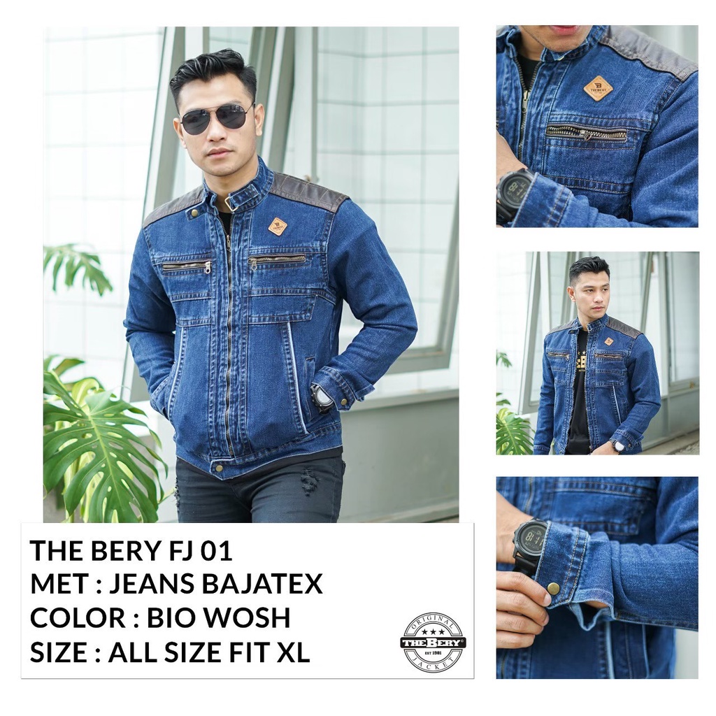 Jaketv jeans Bajtex / Jaket jeans Pundak kulit / Jaket jeans Biowash / Jaket Jeans Biothing / Jaket 