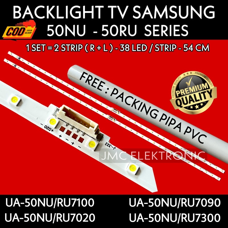 BACKLIGHT TV LED SAMSUNG UA50NU7100 UA50NU7090 UA50NU7020 UA50NU7300 UA-50NU7100 50NU7020 50NU7090 50NU7300 LAMPU BL 50NU 50RU 38 LED