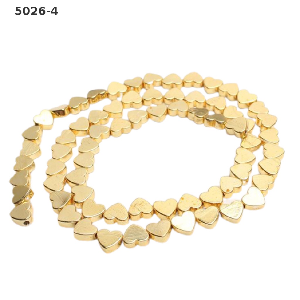 5026-4 70 Pcs Golden Peach Heart-Shaped Spacer Beads Loose Bead DIY Necklace Bracelet 5026-4