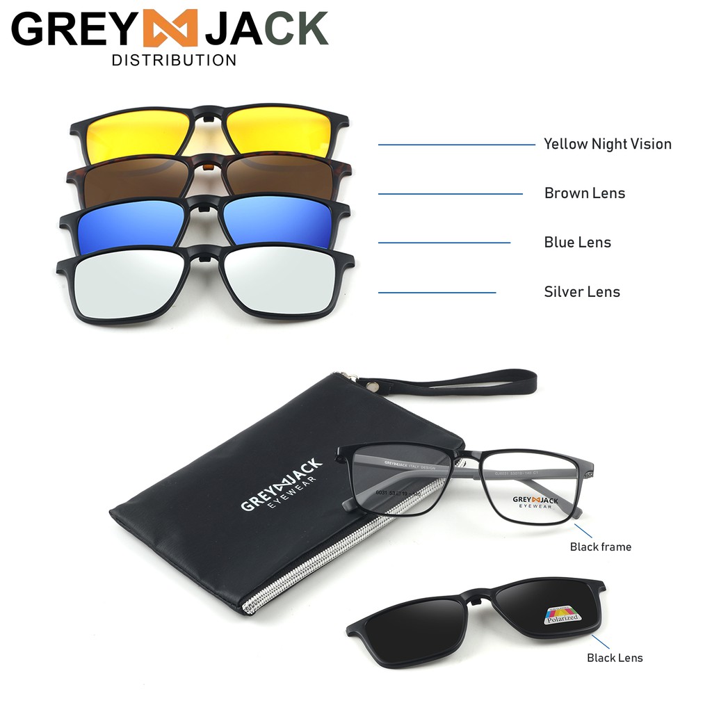

Grey Jack Kacamata Clip on Pria dan Wanita 6031