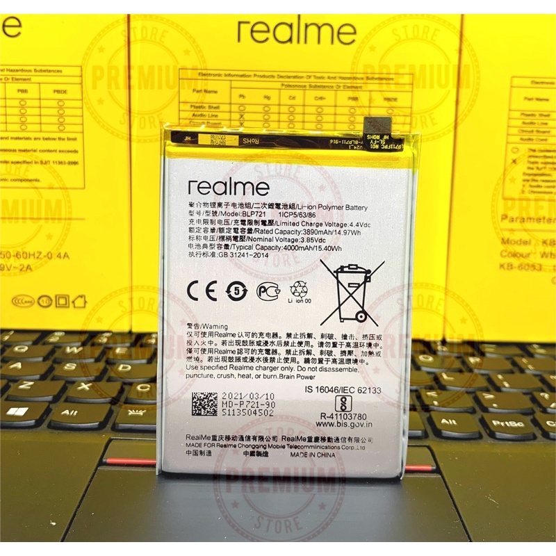 BATERAI BATTERY REALME BLP721 FOR REALME C2 / C1 ORIGINAL