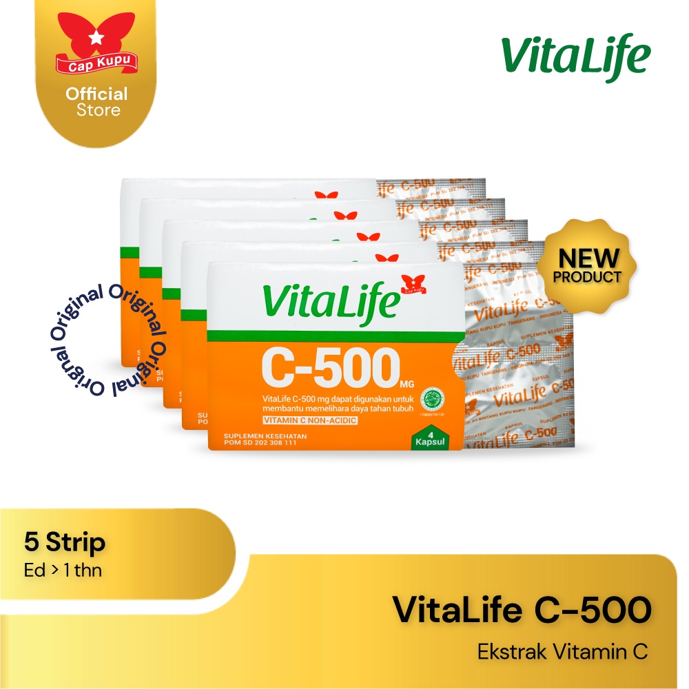 Jual Vitalife Vitamin C Strip Cap Kupu Shopee Indonesia