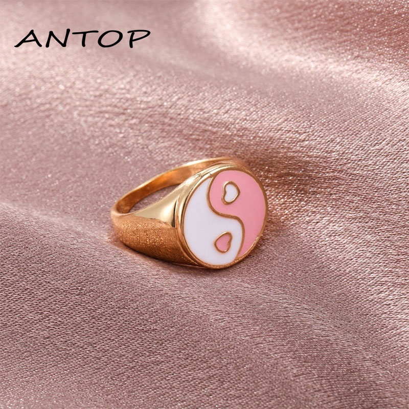 Cincin Jantung Tai Chi Untuk Aksesoris Perhiasan Fashion Wanita ANTOP