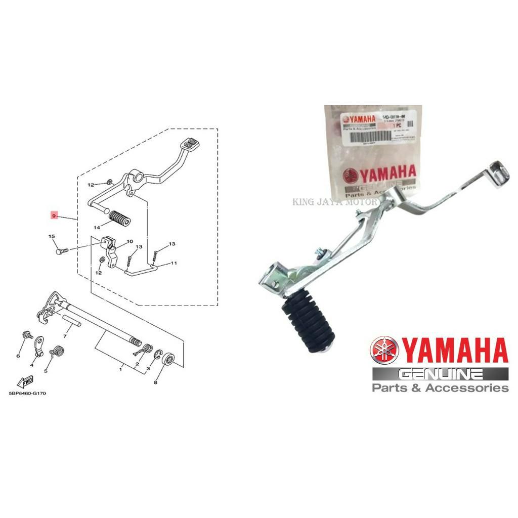 Pedal Overan Gigi Pedal Verseneling Gigi shift Scorpio Scorpio z new Original Yamaha 54D-E8110-00