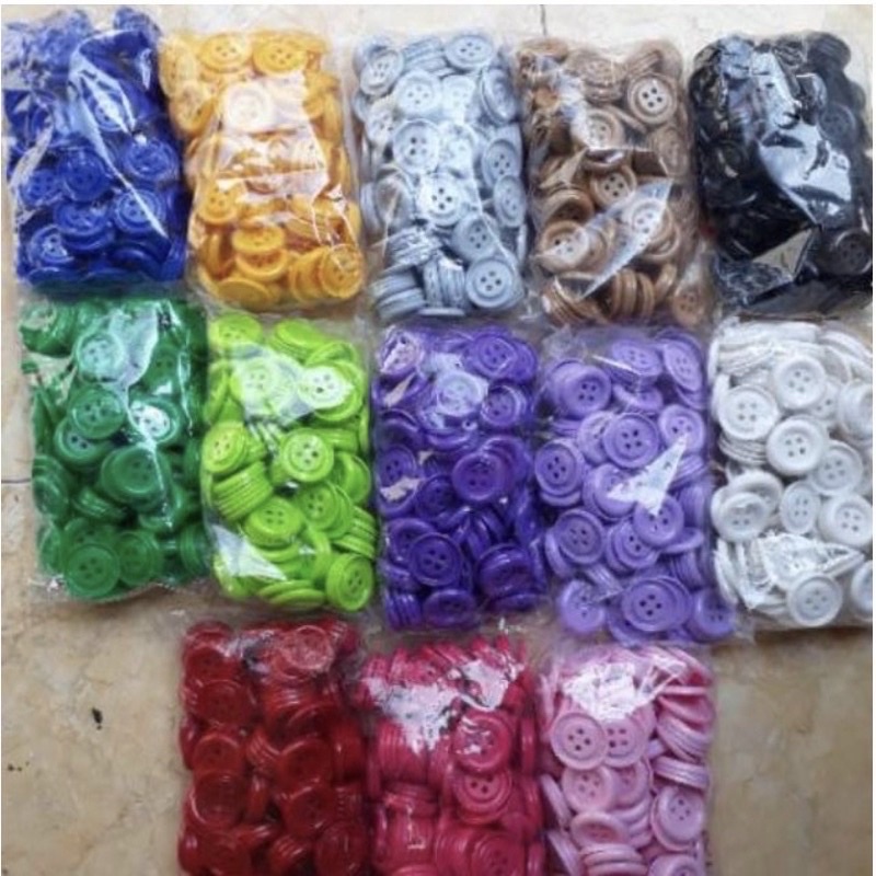 LILOMILO Kancing Jumbo 3.5cm GROSIR 1 pack/kancing besar 2.5cm warna warni/kancing 2.5cm konektor hi