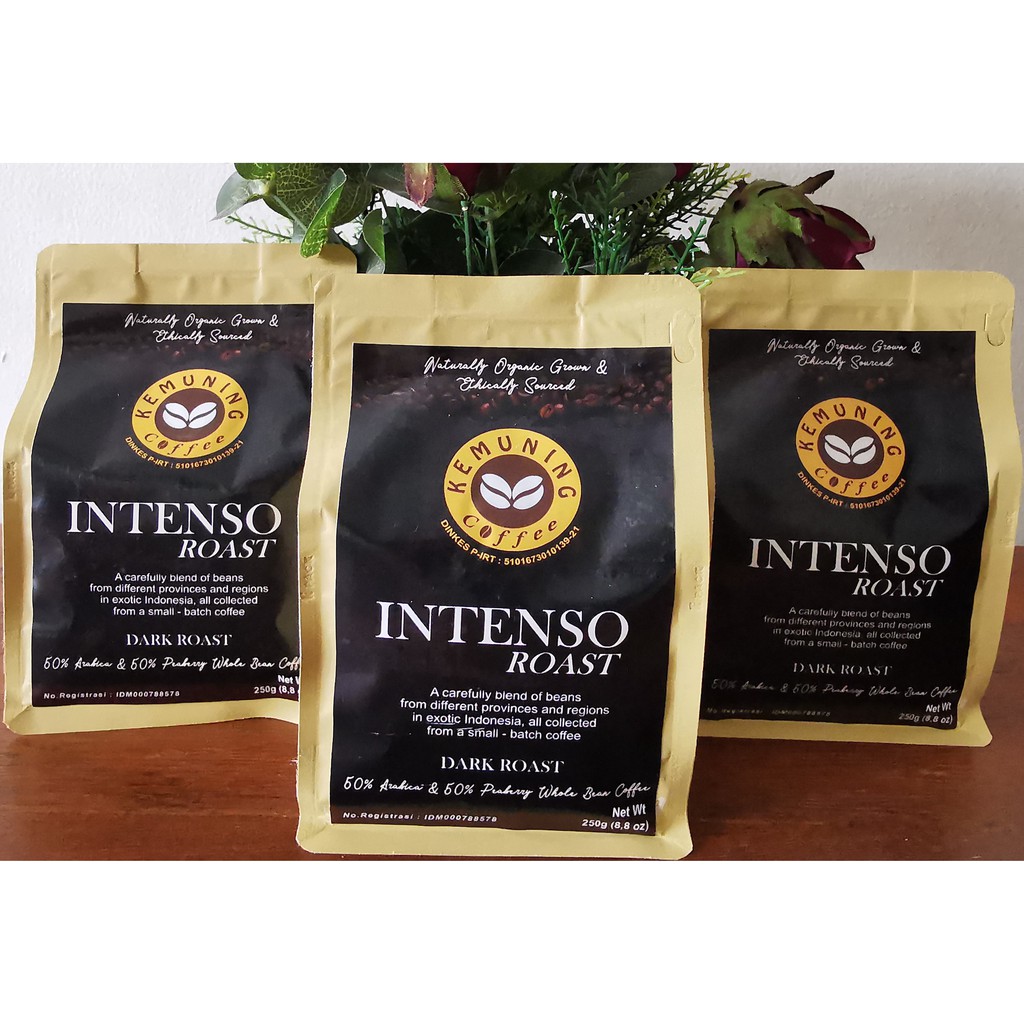 

KEMUNING INTENSO ROAST 250g WHOLE BEAN COFFEE (BIJI KOPI)