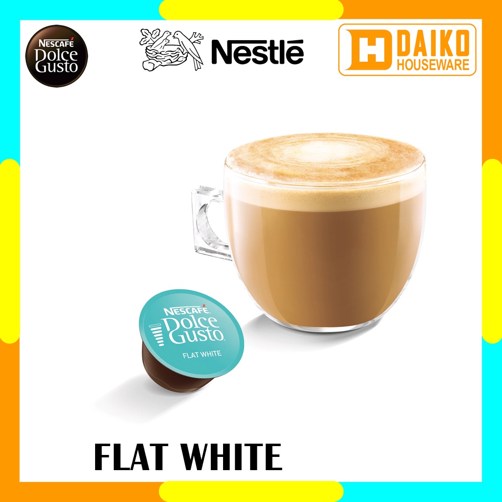 Capsule Nescafe Dolce Gusto Flat White Box Original Nestle - Kopi Susu Kapsul