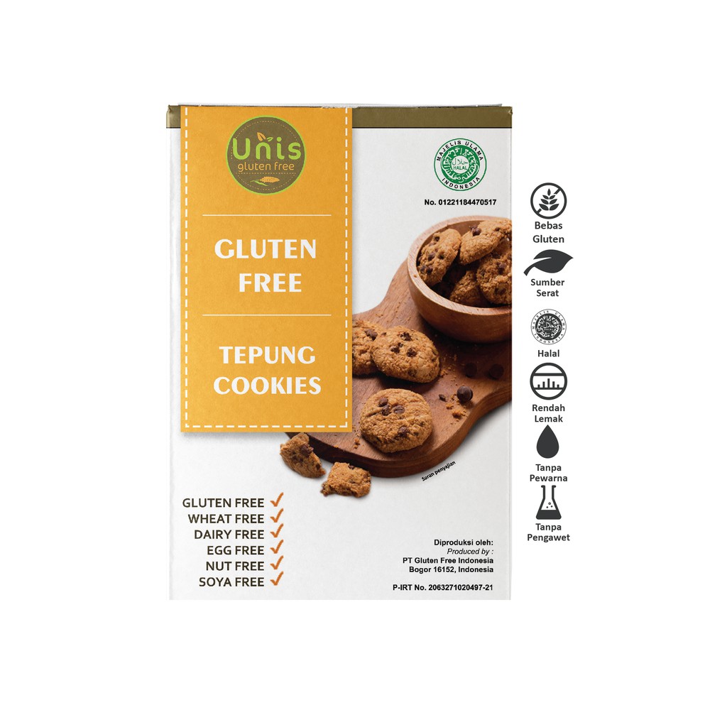 

Unis Gluten Free, Tepung Cookies Kue Kering Bebas Gluten (500 gram)