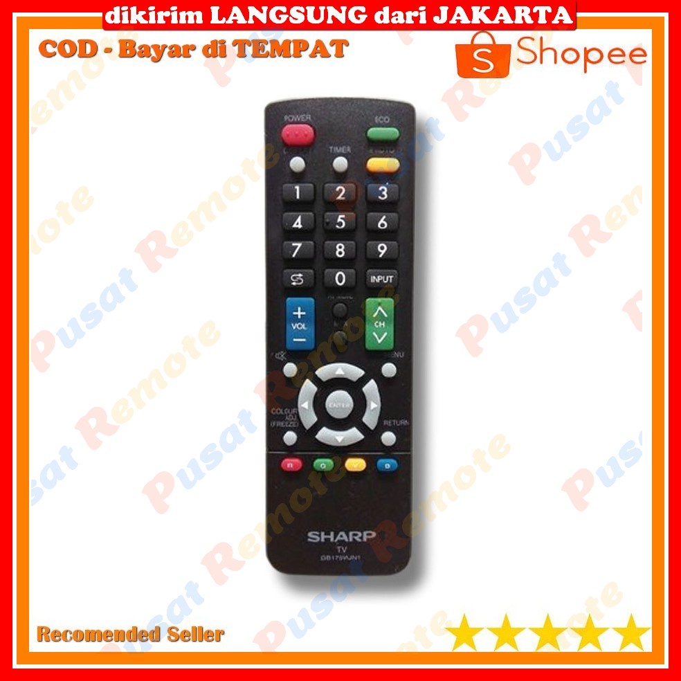 Remote Remot TV LCD LED SHARP AQUOS Gb176W/Gb175Wjn1 Original Langsung Pakai Bayar Di Tempat COD