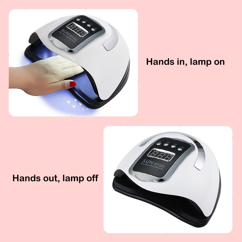 Alat Pengering Kutek UV Led Nail Kuku SUN X7 MAX 180W LAMPU Nail Dryer Tinggi Lebih Cepat Kering DEXONA