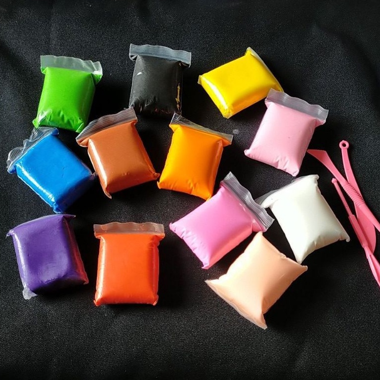 Polymer Clay Import 12 Warna - Plastisin Lilin Mainan Edukasi Anak