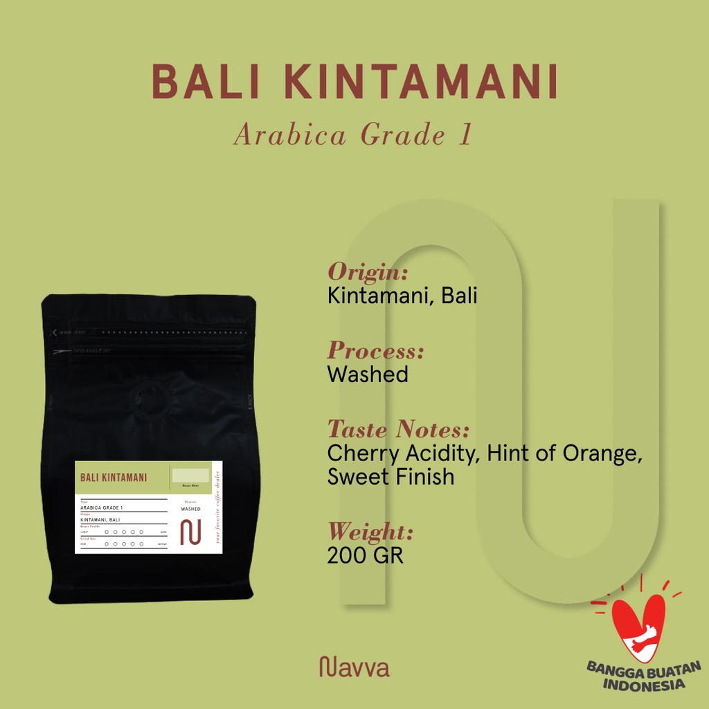 

Biji Kopi / Coffee Beans Premium 100% Arabica Bali Kintamani 200 Gram