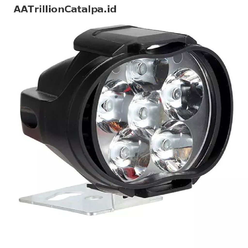 Aatrillioncatalpa 1 Pasang Lampu Sorot 6 Led Super Terang Warna Putih Untuk Motor