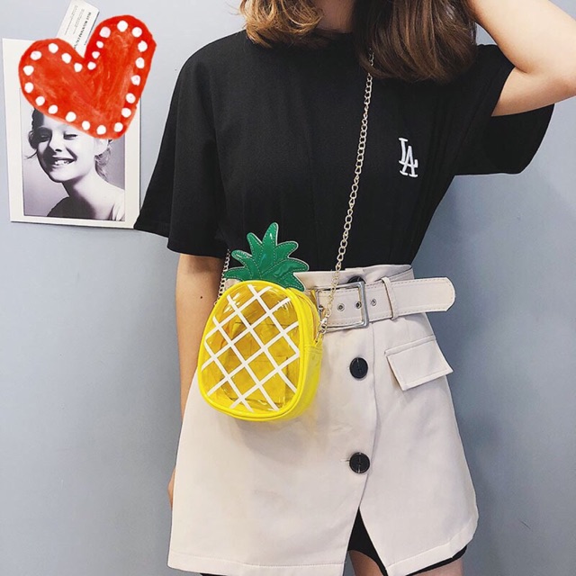 Tas nanas pineapple bag tas selempang tas bahu tas dada
