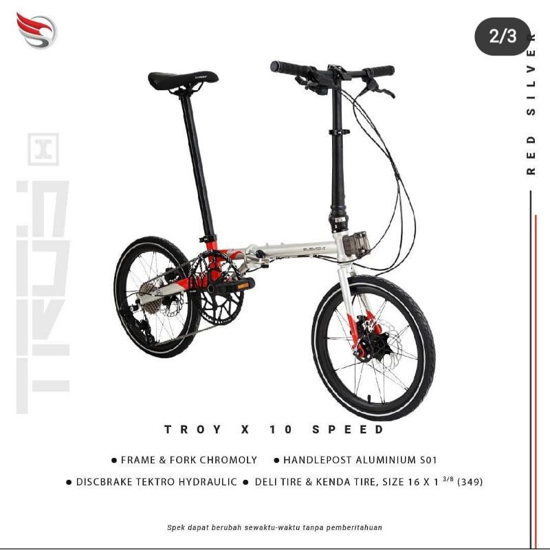 sepeda lipat TROY X CHROMOLY