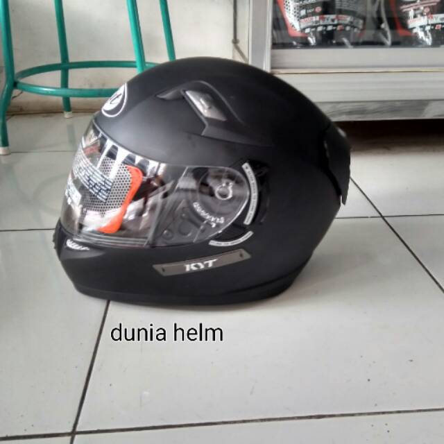 Helm kyt k2 rider solid black doft double visor