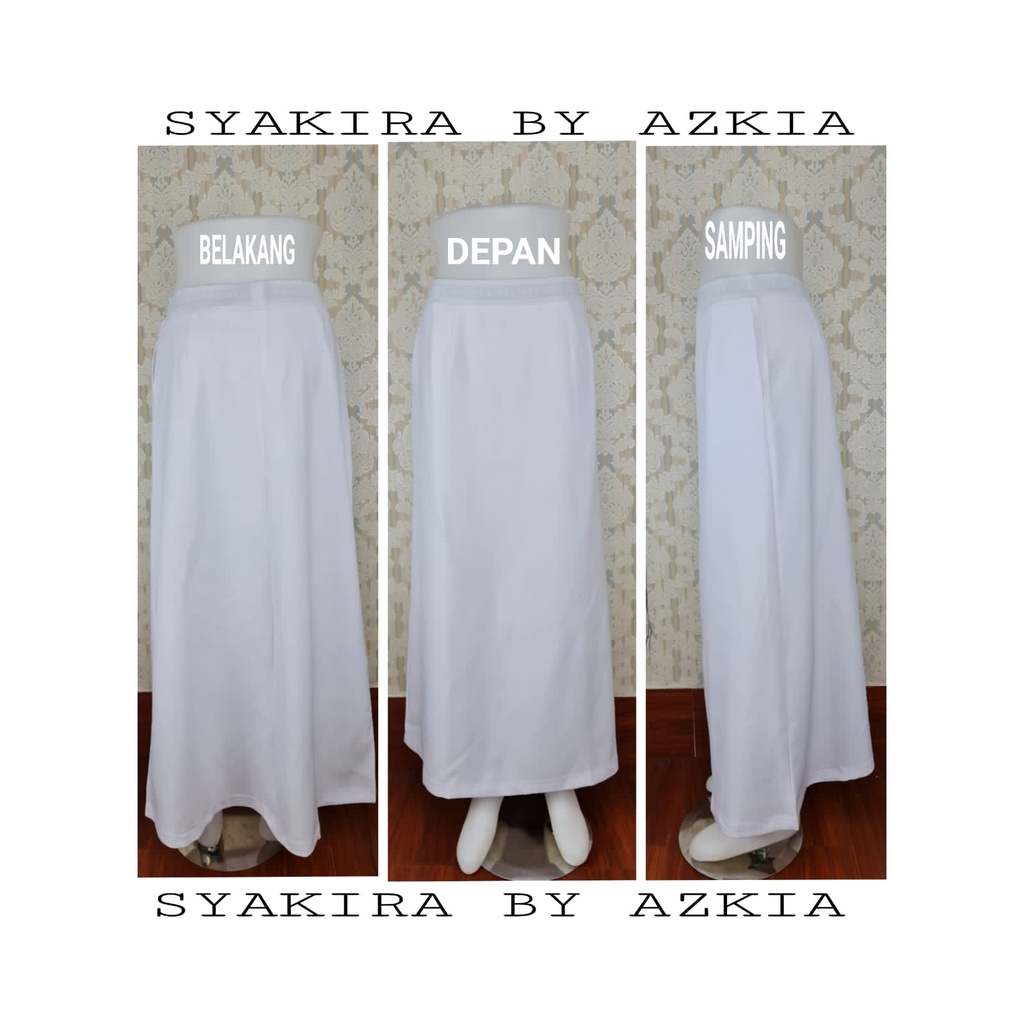 SALE !! Rok A rok tipe A rok kerja syakira letter A rok kerja murah - syakira-Putih