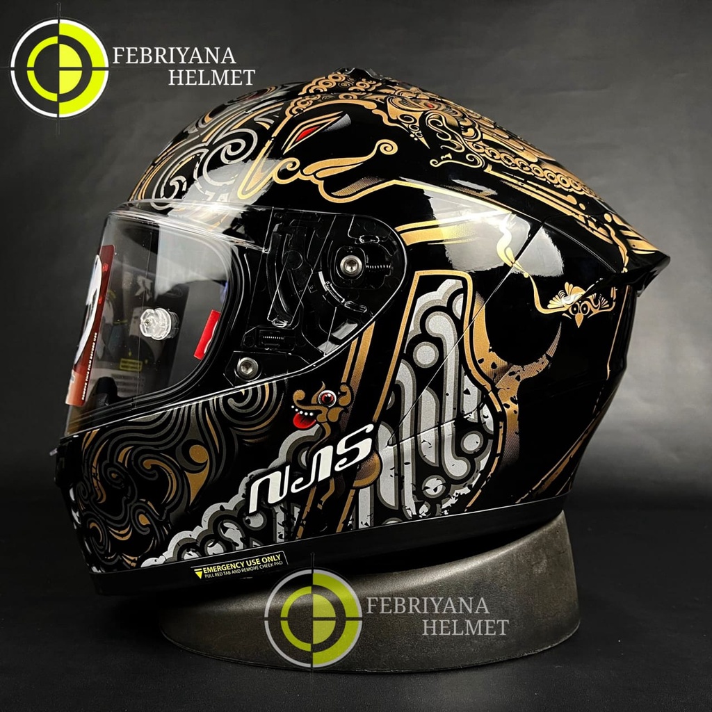 HELM NJS ZX-1R ARJUNA GLOSSY FULL FACE NJS ZX1R