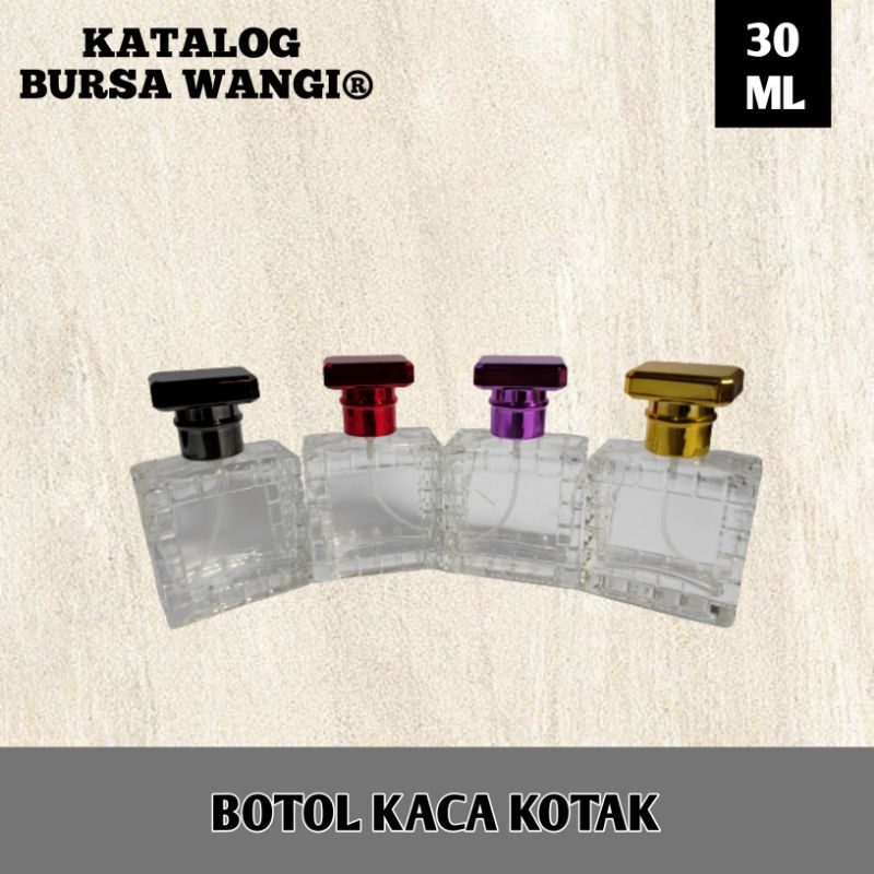 Botol Kaca Kotak Gerigi