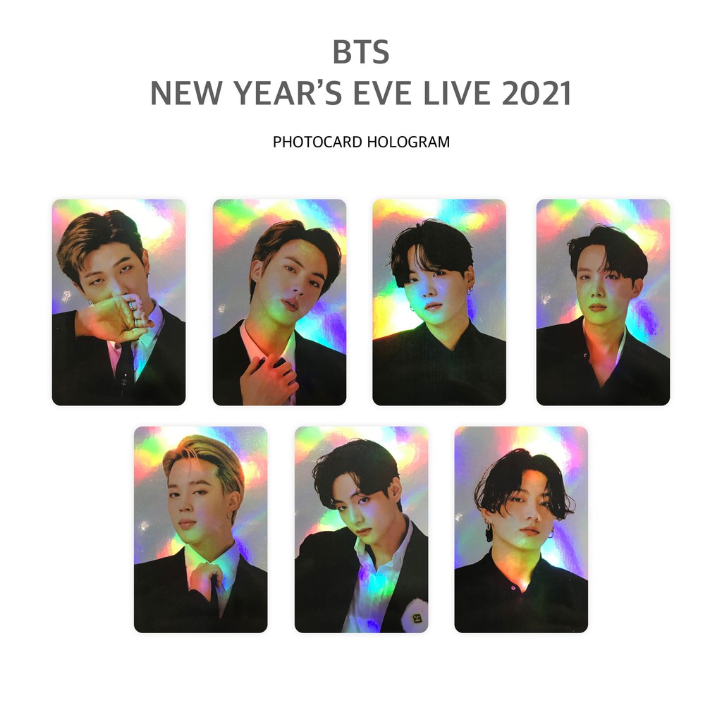 Photocard Hologram BTS New Year's Eve 2021