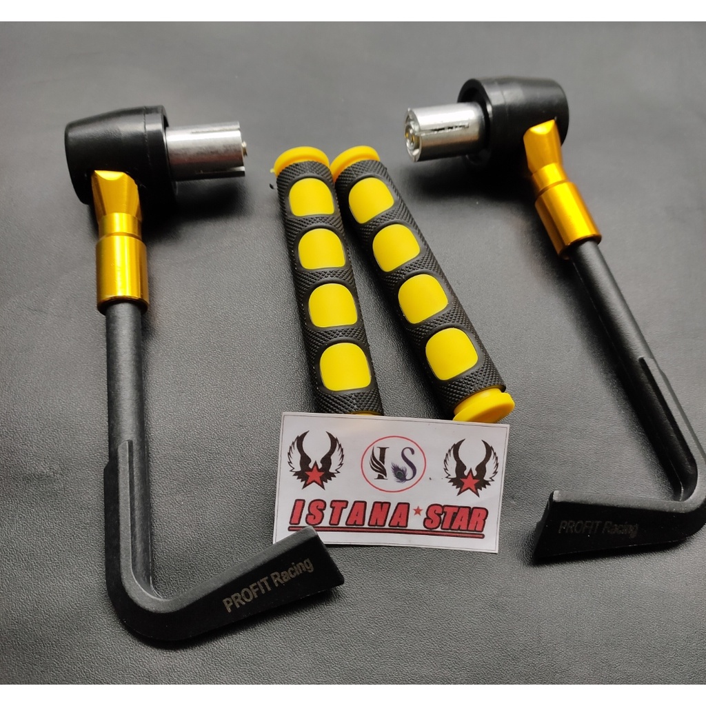 1 paket Proguard Model tanduk CNC + Plastik+karet HANDLE motor