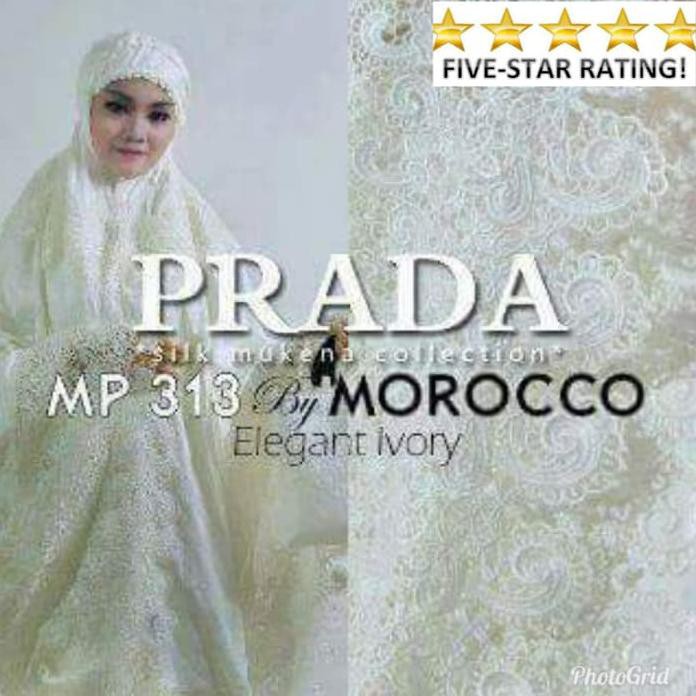 Mukena Putih Sutra Paris Swarosky Full Bordir