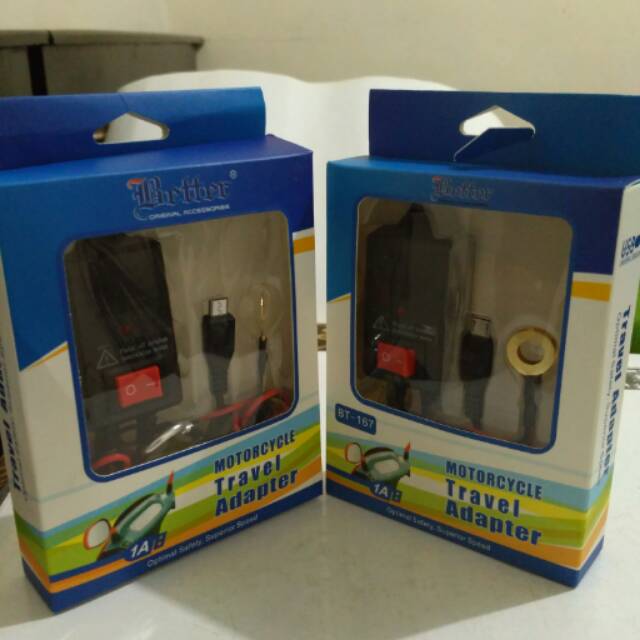 Usb Motor Charger /Charger aki motor