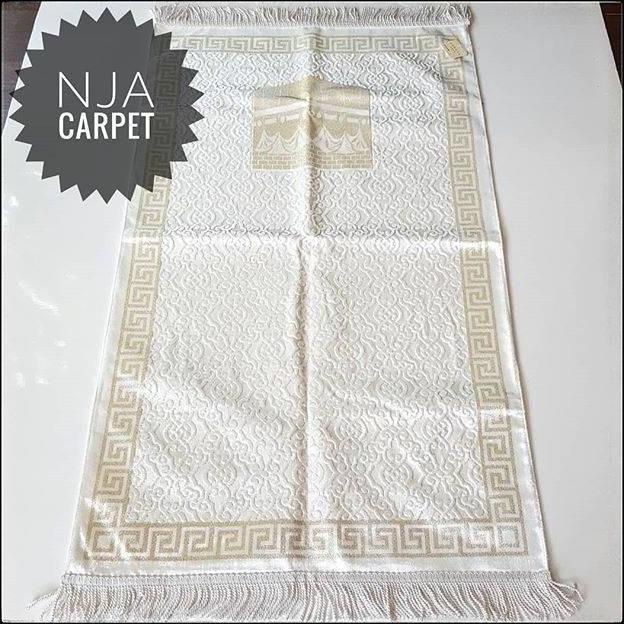 SAJADAH AYDIN SIMLI PUTIH BENANG GOLD KANVAS XDGVC54645