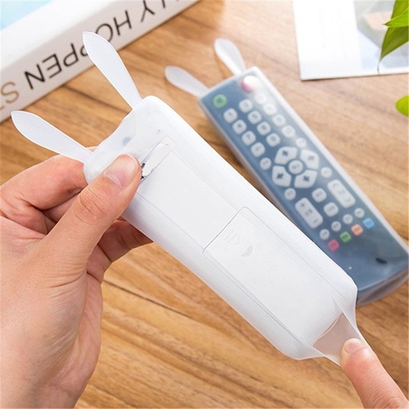 Cartoon Rabbit Ear Silicone Transparent Waterproof Dust proof Luminous Remote Control Protective Cover for TV，Air Condition