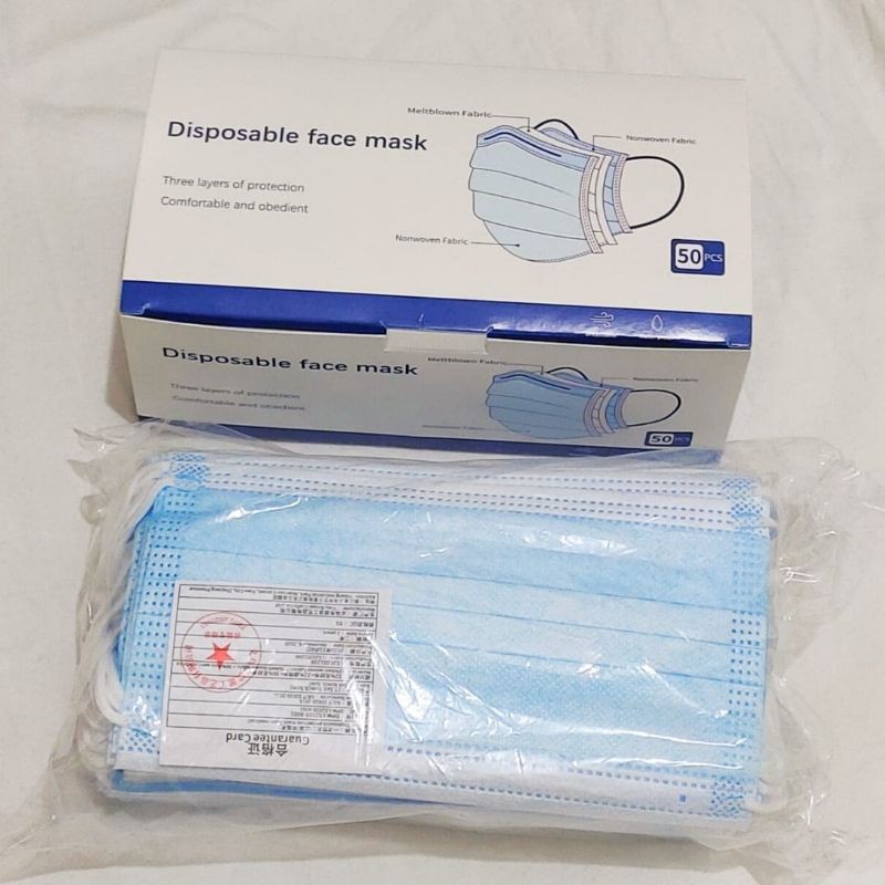 masker medis 3ply 1box isi50 pcs