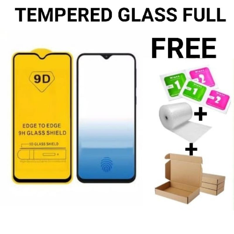 Tempered glass full vivo y11 /y12 /y12i /y12s /y15 /y17 /y19 /y20 /y20s /y30 /y30i /y50