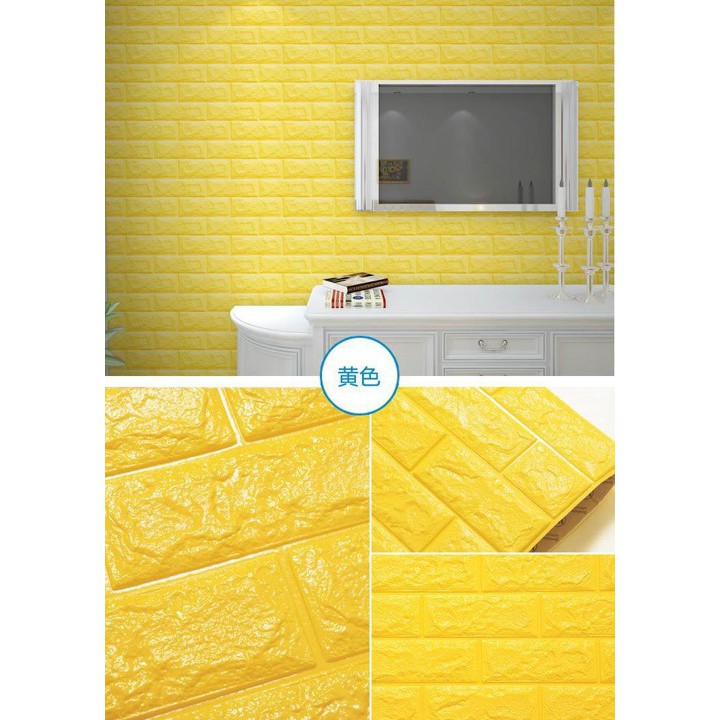 FYGALERY HL0063 Wallpaper Dinding Foam Batu Bata 3D Sticker Wall Decoration Dekorasi Rumah Murah-2