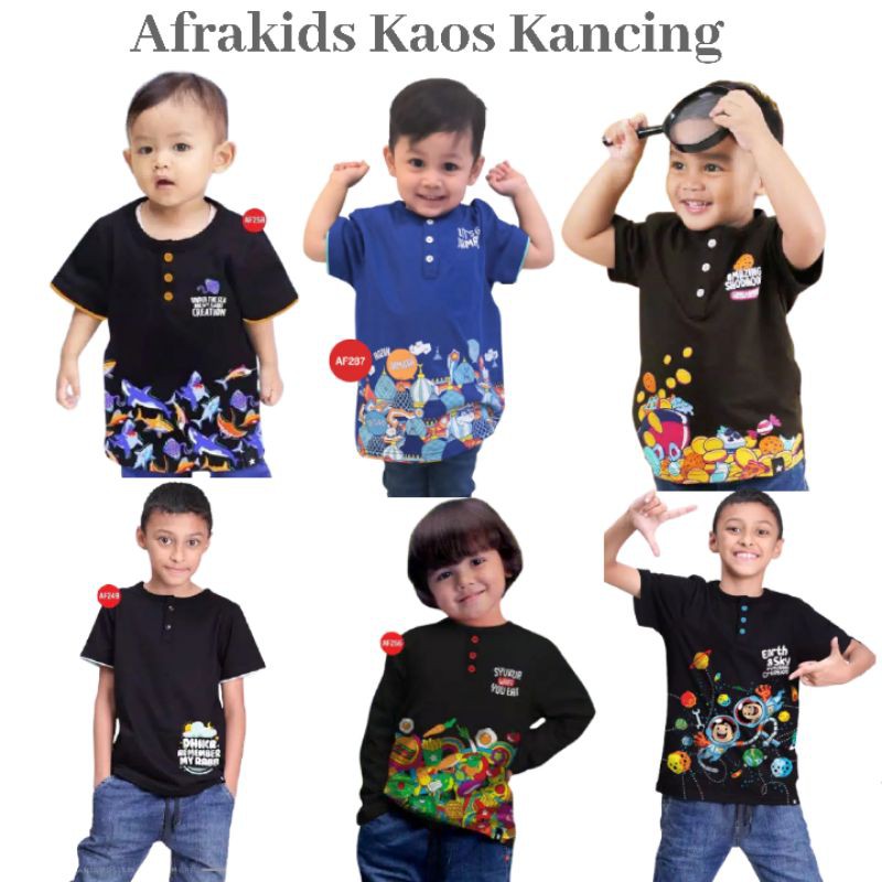 AFRAKIDS Kaos Kancing AF249 AF254 AF256 AF258 AF287 AF269