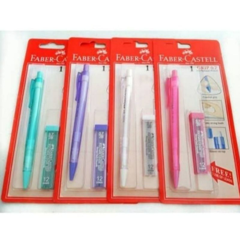 

Pencil mekanik Faber-Castell 0.7 mm 2B Transparan Blister + free Refill